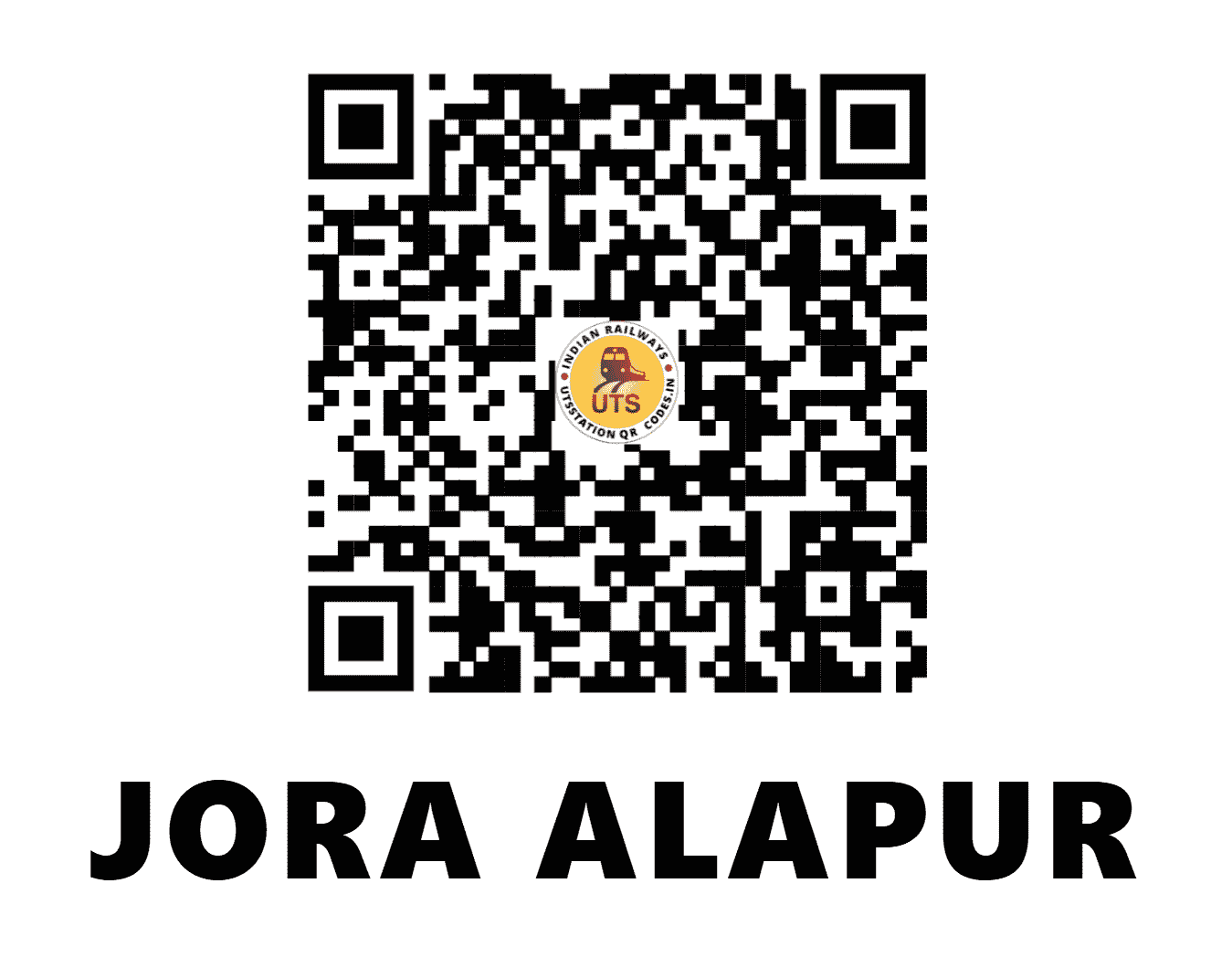 UTS QR Code for JORA ALAPUR - JPO - NC (MADHYA PRADESH)